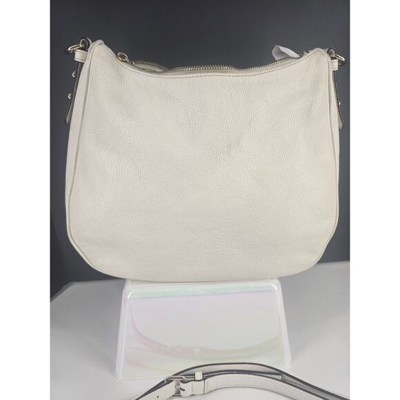 Kate Spade White Leather Hobo Handbag with Detachable Strap - Picture 4 of 7